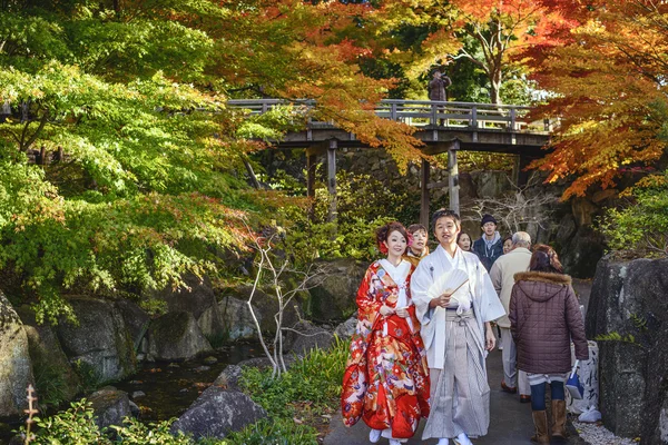Tradiční japonský pár — Stock fotografie
