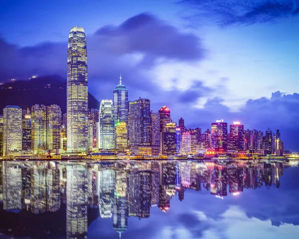 Horizonte de la ciudad de Hong kong china — Foto de Stock