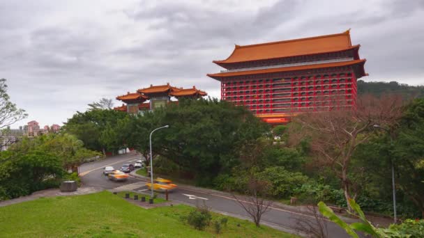 Taipei Taiwan Μαρτίου 2017 Μεγάλο Ξενοδοχείο Στη Νέα Ταϊπέι Κτίριο — Αρχείο Βίντεο