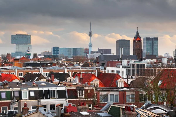 Amsterdam Pays Bas Vue Paysage Urbain Moderne Depuis Pijp Crépuscule — Photo