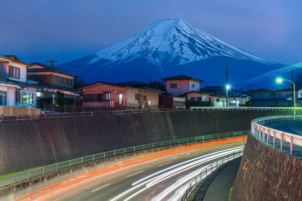 Fuji Japan Över Stadsdelar Och Motorvägar — Stockfoto