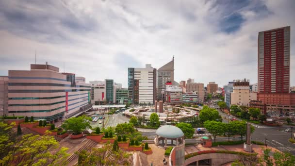 Hamamatsu City Shizuoka Japán Belvárosi Városkép Délután — Stock videók