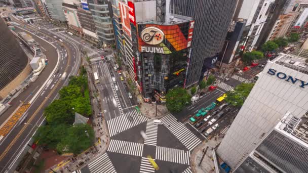 Tokio Japón Mayo 2017 Distrito Ginza Por Noche Ginza Una — Vídeos de Stock