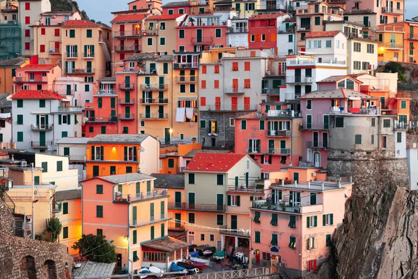 Манарола Спеція Італія Прибережний Вид Cinque Terre Світанку — стокове фото