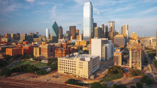 Dallas Texas Stati Uniti Centro Skyline Time Lapse — Video Stock