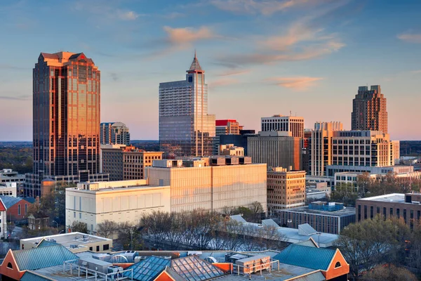 Raleigh North Carolina Verenigde Staten Centrum Skyline Bij Udsk — Stockfoto