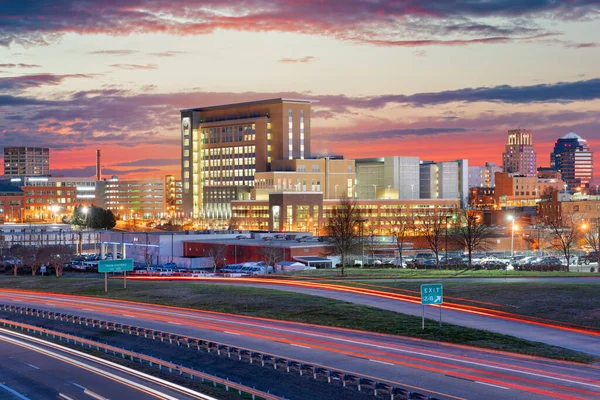 Durham North Carolina Usa Downtown Skyline Dawn — Stock Photo, Image