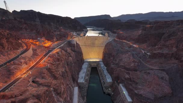 Presa Hoover Río Colorado Caballo Entre Nevada Arizona Amanecer Desde — Vídeos de Stock