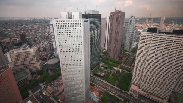 Tokyo Japan Financial Buildings Cityscape Nishi Shinjuku District — Stock Video