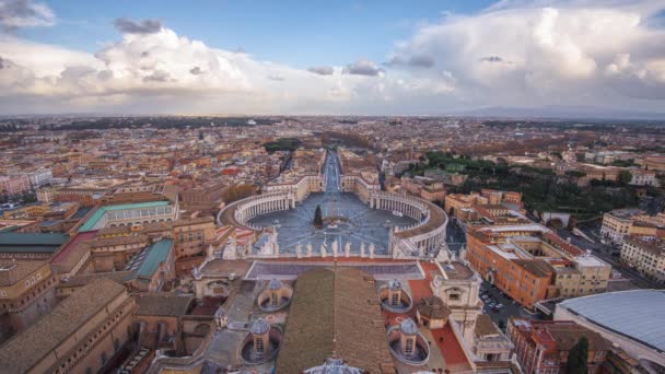 Βατικανό City State Περιβάλλεται Από Ρώμη Ιταλία Απόγευμα — Αρχείο Βίντεο