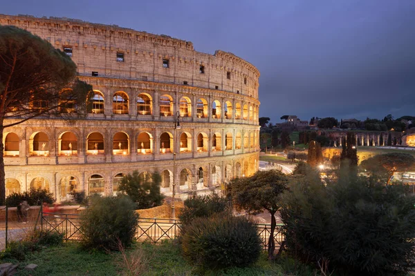 Roma Italia Colosseo Notte — Foto Stock
