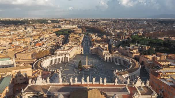 Βατικανό Κράτος Της Πόλης Περιβάλλεται Από Ρώμη Ιταλία Από Ψηλά — Αρχείο Βίντεο