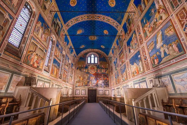 Padua Italy January 2022 Scrovegni Chapel 14Th Century Frescoes Giotto — Stock Photo, Image