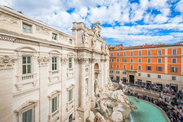 Roma Italia Con Vistas Fontana Trevi Por Mañana —  Fotos de Stock