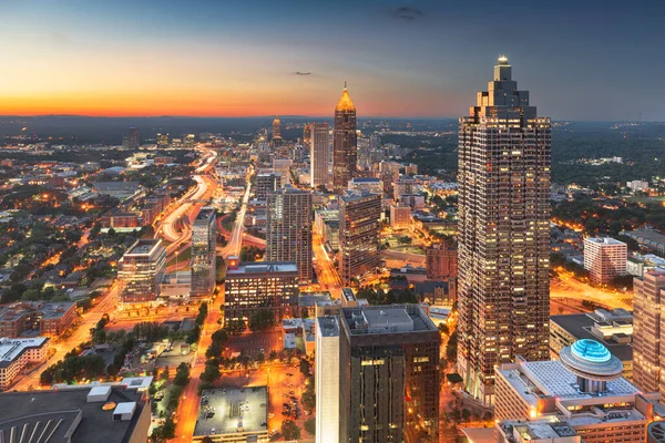 Atlanta Géorgie États Unis Skyline Crépuscule — Photo