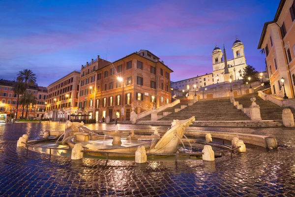 Španělské Schody Římě Itálie Věčném Dopoledni — Stock fotografie