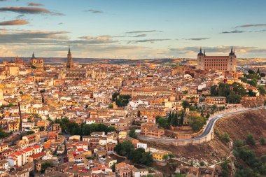 Toledo, Şafakvakti İspanya eski şehir.