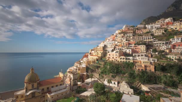 Positano Talya Öğleden Sonra Amalfi Sahili Boyunca — Stok video