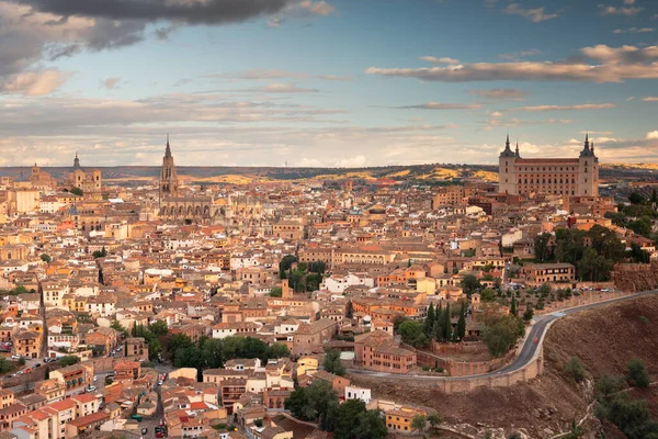 Toledo Spanien Gamla Stan Skyline Morgonen — Stockfoto