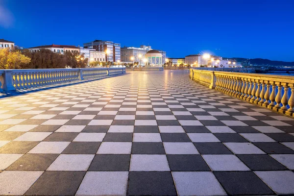 Terrazza Mascagni Livorno Italia Tramonto — Foto Stock