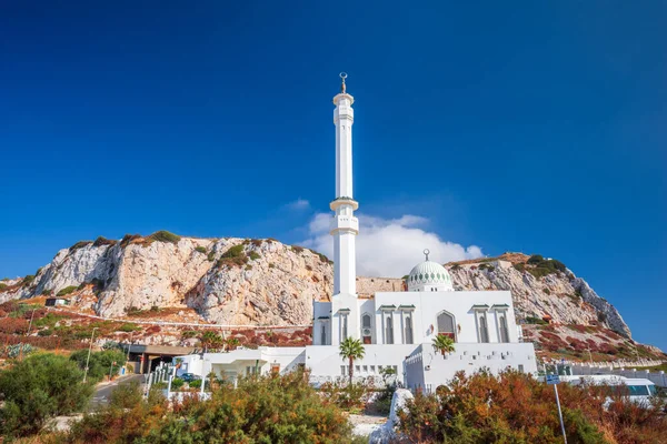 Rocha Gibraltar Mesquita Ibrahim Ibrahim Tarde — Fotografia de Stock