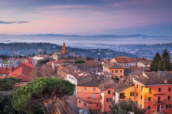 Perugia Itália Skyline Cidade Manhã — Fotografia de Stock