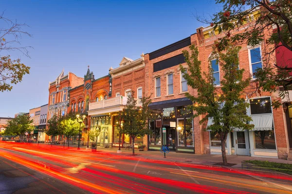 Provo Utah Usa Downtown Center Street Dusk — Stock Photo, Image