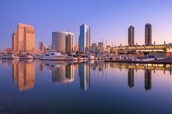 San Diego Kalifornie Usa Centrum Panorama San Diego Bay Soumraku — Stock fotografie