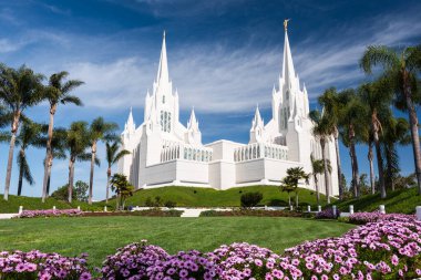 The San Diego California Mormon Temple in La Jolla, California. clipart