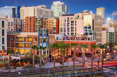 San Diego, Kaliforniya şehir merkezi Gaslamp Quarter 'da..