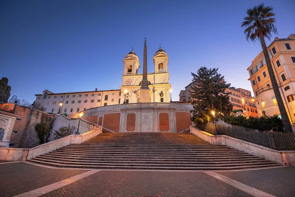 Rome Italië Bij Spaanse Trappen Bij Zonsopgang — Stockfoto