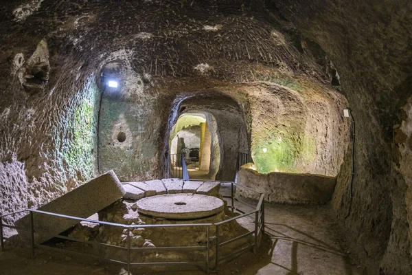 Orvieto Umbria Italy Ancient Medieval Underground Tunnels City — стоковое фото