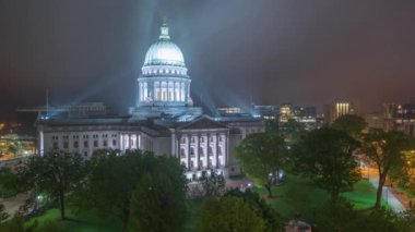 Madison, Wisconsin, USA state capitol building in the early morning.