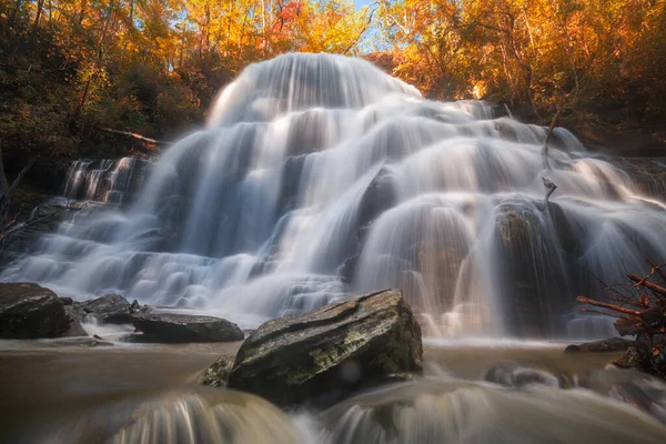 Yellow Branch Falls Walhalla Carolina Sul Eua Temporada Outono — Fotografia de Stock