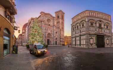 Floransa, Toskana, İtalya Noel sezonu boyunca Duomo 'da.