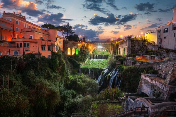 Tivoli Italia Paesaggio Urbano Tramonto — Foto Stock