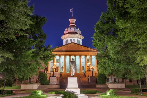 Columbia South Carolina Usa State House Kvällen — Stockfoto