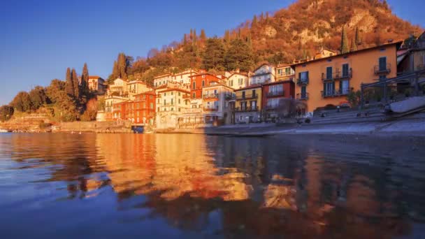 Varenna Italy Lake Como Dusk Till Night — 图库视频影像