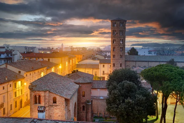 Ravenna Italy Old Historic Skyline Basilica Sant Apollinare Nuovo Bell — Fotografia de Stock