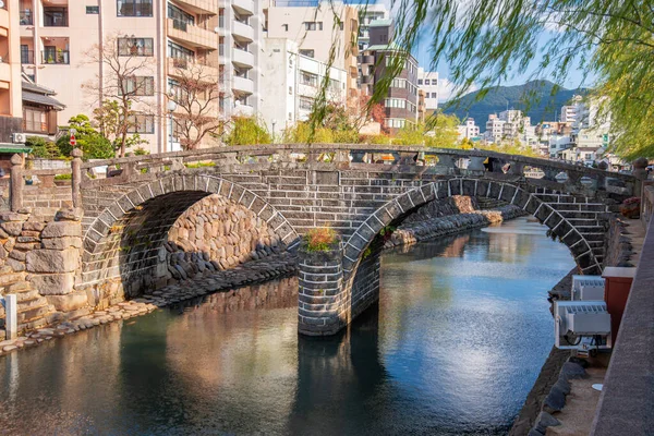 Nagasaki Japan Megane Spectacles Bridge —  Fotos de Stock