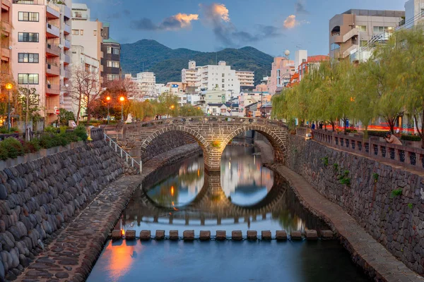 Nagasaki Japan Cityscape Traditional Bridge — ストック写真