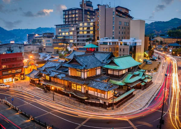 Matsuyama Japan Downtown Skyline Bath House — Stock Photo, Image