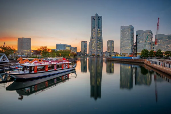 Yokohama Giappone Paesaggio Urbano Sul Lungomare Minato Mirai — Foto Stock