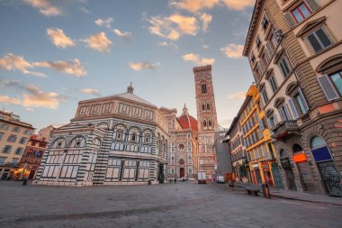 Florence, Tuscany, Italy at the Duomo and Baptistry in the morning. clipart