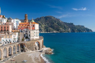Atrani, İtalya Öğleden sonra güzel Amalfi Sahili boyunca.