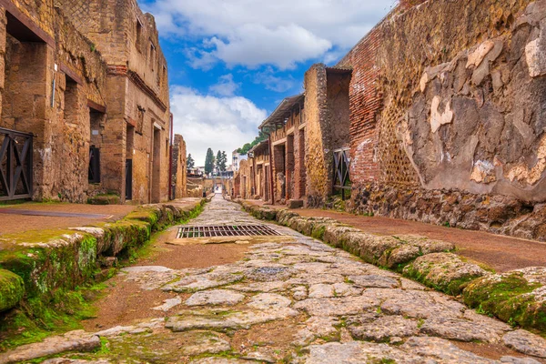 Ercolano Itália Herculano Uma Antiga Cidade Romana Enterrada Erupção Monte — Fotografia de Stock