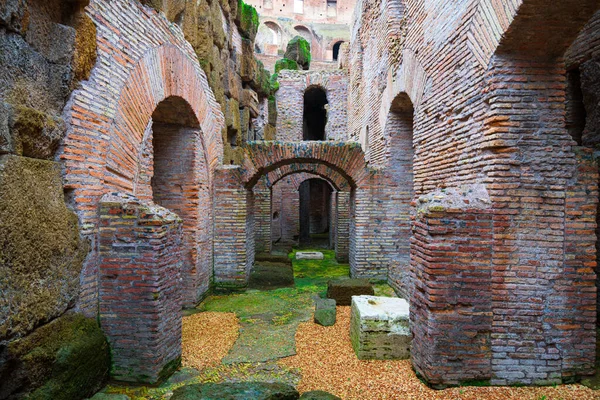 Rome Italy December 2021 Colosseum Underground Walkways Tunnels — Stock Photo, Image