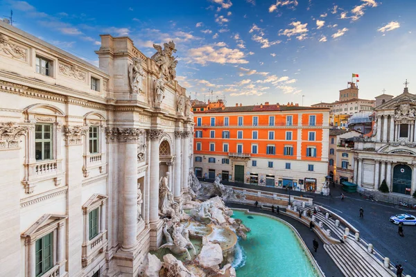 Roma Italia Con Vistas Fontana Trevi Por Mañana —  Fotos de Stock