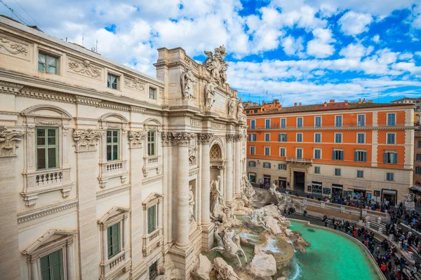 Roma Italia Con Vistas Fontana Trevi Por Mañana —  Fotos de Stock