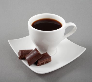 siyah kahve ve çikolata